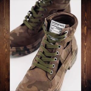 Call It Spring by ALDO lace up boots with light suede in camouflage
